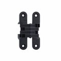 Universal Industrial Soss 3/4in x 3-3/4in Medium Duty Invisible Hinge for 1-1/8in Doors Flat Black Finish 212US19